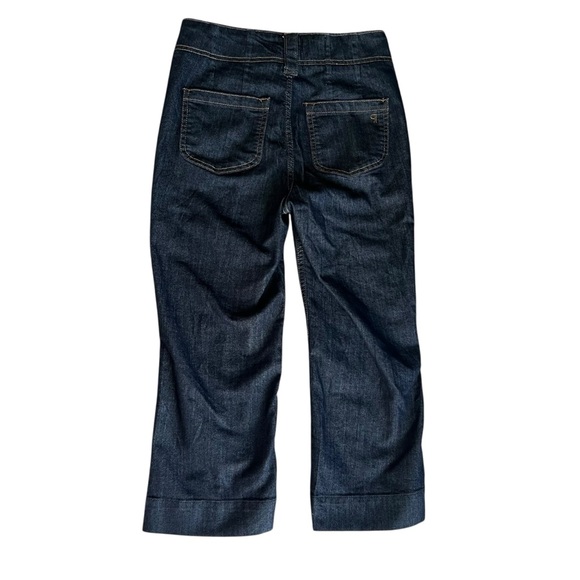 Anthropologie Pilcro Women’s Slim 70’s High Rise Crop Flare Dark Wash Jeans 26 - Picture 6 of 11